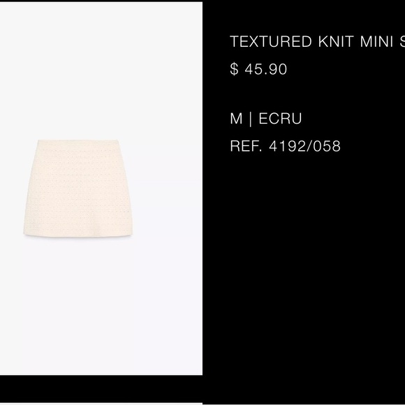 Zara Cream Skirt set + FREE shoes to match - Picture 7 of 8